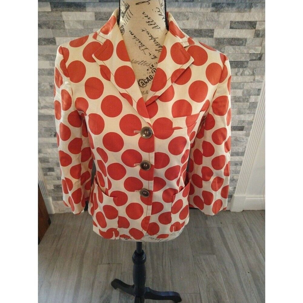 Weekend by Max Mara Artsy,Summer,Officey,Edgy,Orange polka dotted jacket